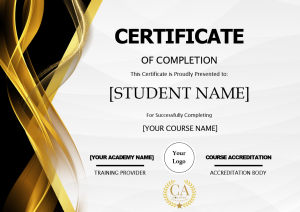 Landscape - White Gold Academy Certificate of Completion Editable Template Landscape - White Gold Academy Certificate of Completion Editable Template